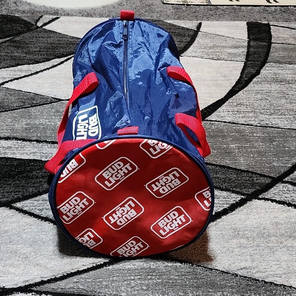 VINTAGE RARE BUD LIGHT BEER WATER-RESISTANT DUFFEL BAG